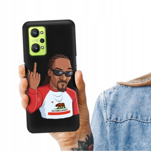 Etui Matowe CZARNY do REALME GT2 5G Zabawne Wzory