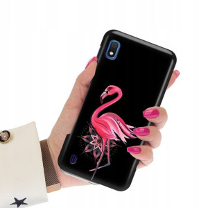 Etui Matowe CZARNY do SAMSUNG A10 Wiosenne Wzory