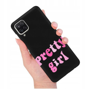 Etui Matowe Czarny do SAMSUNG A12 Case Modne Wzory