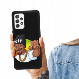 Etui Matowe CZARNY do SAMSUNG A52 5G Zabawne Wzory