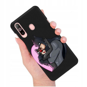 Etui Matowe Czarny do SAMSUNG A60 Modne Top Wzory