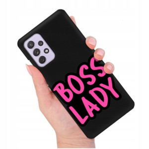 Etui Matowe Czarny do SAMSUNG A72 Modne Top Wzory