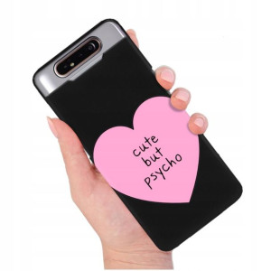 Etui Matowe Czarny do SAMSUNG A80 Modne Top Wzory