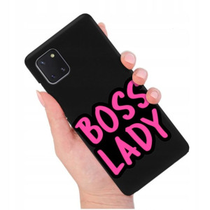 Etui Matowe Czarny do SAMSUNG A81 Modne Top Wzory