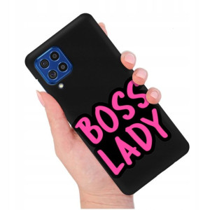 Etui Matowe Czarny do SAMSUNG F62 Modne Top Wzory