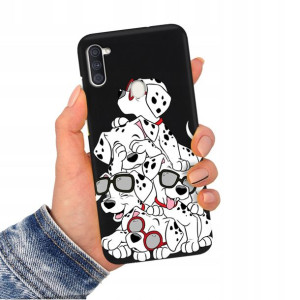Etui Matowe CZARNY do SAMSUNG M11 Obudowa Wzory