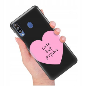 Etui Matowe Czarny do SAMSUNG M30 Modne Top Wzory
