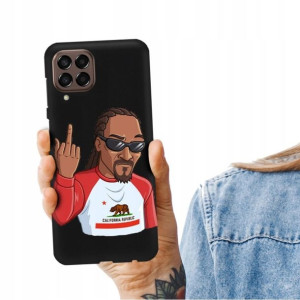 Etui Matowe CZARNY do SAMSUNG M33 5G Zabawne Wzory