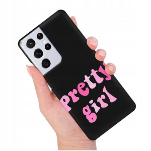 Etui Matowe Czarny do SAMSUNG S21 ULTRA Top Wzory