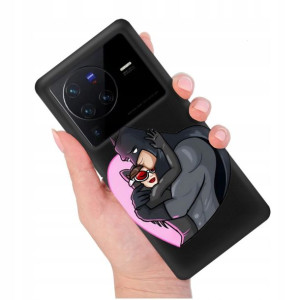 Etui Matowe Czarny do VIVO X80 PRO Modne Top Wzory