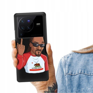 Etui Matowe CZARNY do VIVO X80 PRO Snoop Dog Wzory