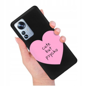 Etui Matowe Czarny do XIAOMI 12 PRO 5G Modne Wzory