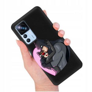 Etui Matowe Czarny do XIAOMI 12T PRO Modne Wzory
