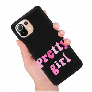 Etui Matowe Czarny do XIAOMI MI 11 LITE 5G Wzory