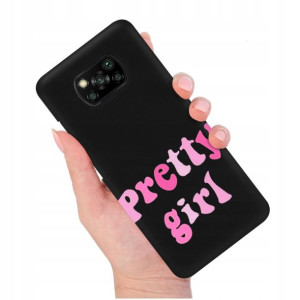 Etui Matowe Czarny do XIAOMI POCO X3 NFC Top Wzory