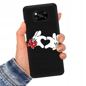 Etui Matowe CZARNY do XIAOMI POCO X3 NFC TOP Wzory