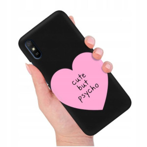 Etui Matowe Czarny do XIAOMI REDMI 9A Modne Wzory