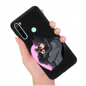 Etui Matowe Czarny do XIAOMI REDMI NOTE 8 Wzory