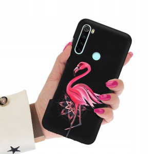 Etui Matowe CZARNY do XIAOMI REDMI NOTE 8 Wzory