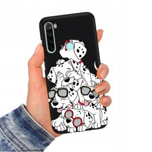 Etui Matowe CZARNY do XIAOMI REDMI NOTE 8 Wzory