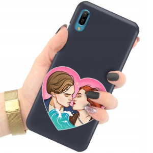 Etui Matowe GRANAT do HUAWEI Y6 2019 Modne Wzory