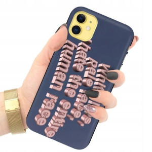 Etui Matowe Granat do IPHONE 11 Sztuka Art Wzory