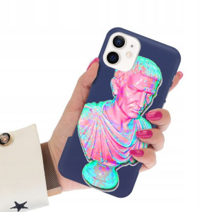 Etui Matowe Granat do IPHONE 12 MINI Art Top Wzory