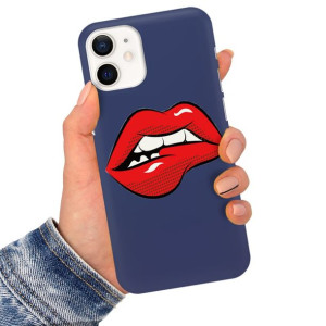 Etui Matowe Granat do IPHONE 12 MINI Modne Wzory