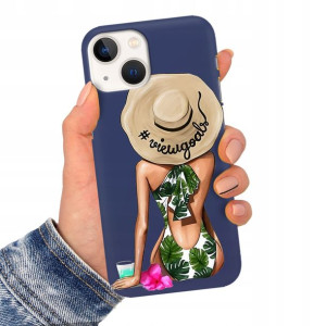 Etui Matowe Granat do IPHONE 13 MINI Serial Wzory