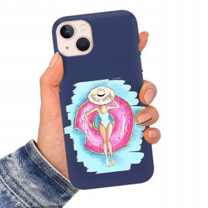 Etui Matowe Granat do IPHONE 13 Serialowe Wzory