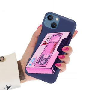 Etui Matowe Granat do IPHONE 14 Art Sztuka Wzory