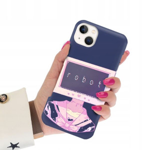 Etui Matowe Granat do IPHONE 14 PLUS Sztuka Wzory