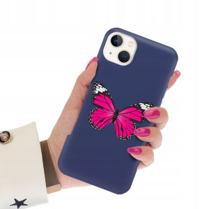 Etui Matowe Granat do IPHONE 14 PLUS Wiosenne Wzor