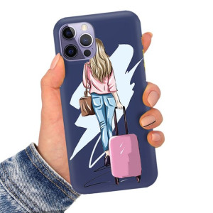 Etui Matowe Granat do IPHONE 14 PRO Serial Wzory
