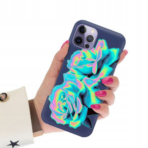 Etui Matowe Granat do IPHONE 14 PRO Sztuka Wzory