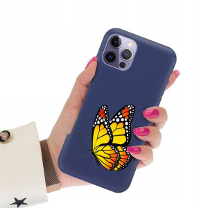 Etui Matowe Granat do IPHONE 14 PRO Wiosenne Wzory