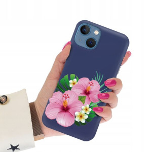 Etui Matowe Granat do IPHONE 14 Wiosenne Top Wzory