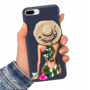 Etui Matowe Granat do IPHONE 7/8 PLUS Serial Wzory