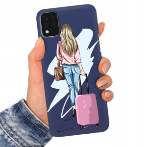 Etui Matowe Granat do LG K42 Serialowe Top Wzory