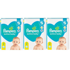 Pampers Active Baby 2 Pieluszki Mini 4-8 kg 3 x 66 szt.