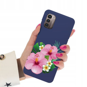 Etui Matowe Granat do NOKIA G11 4G Wiosenne Wzory