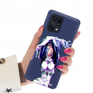 Etui Matowe Granat do OPPO FIND X5 PRO Art Wzory
