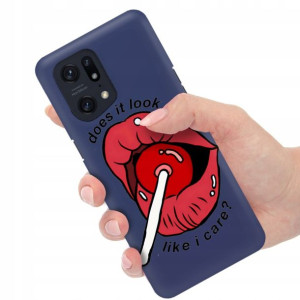 Etui Matowe Granat do OPPO FIND X5 PRO Modne Wzory