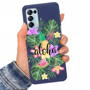 Etui Matowe Granat do OPPO RENO 5 4G Serial Wzory