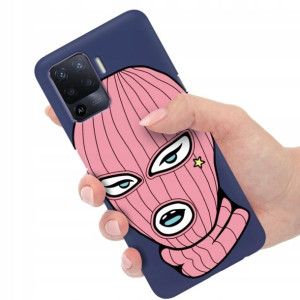 Etui Matowe Granat do OPPO RENO 5 LITE Modne Wzory