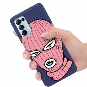 Etui Matowe Granat do OPPO RENO 5K Modne Top Wzory