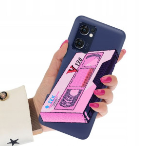 Etui Matowe Granat do OPPO RENO 7 5G Art Top Wzory