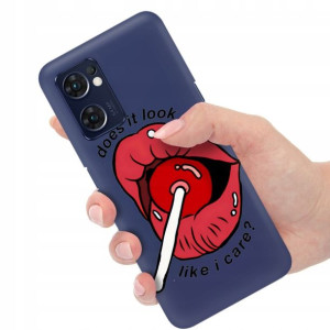 Etui Matowe Granat do OPPO RENO 7 5G Modne Wzory