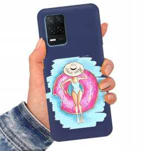 Etui Matowe Granat do REALME 8 5G Serialowe Wzory
