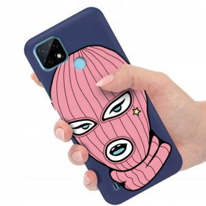 Etui Matowe Granat do REALME C21 Modne Top Wzory